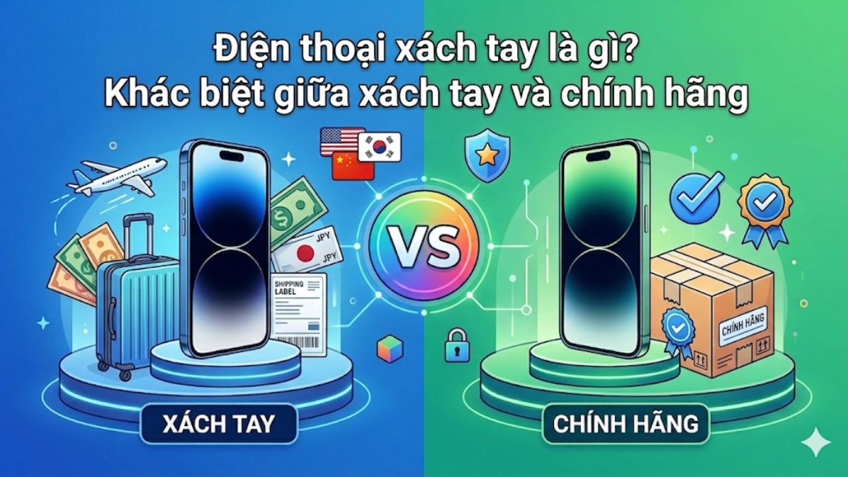 Điện thoại xách tay là gì? Khác biệt giữa xách tay và chính hãng